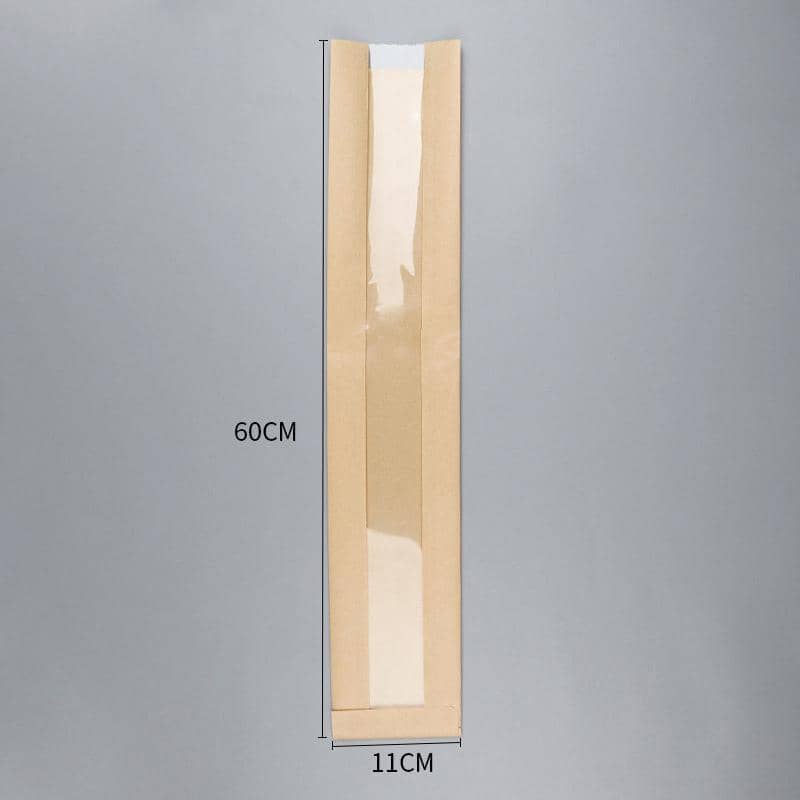 Greaseproof Paper Bread Bags 60 x 11cm, 200 Pack - Baguette Packaging - view 4