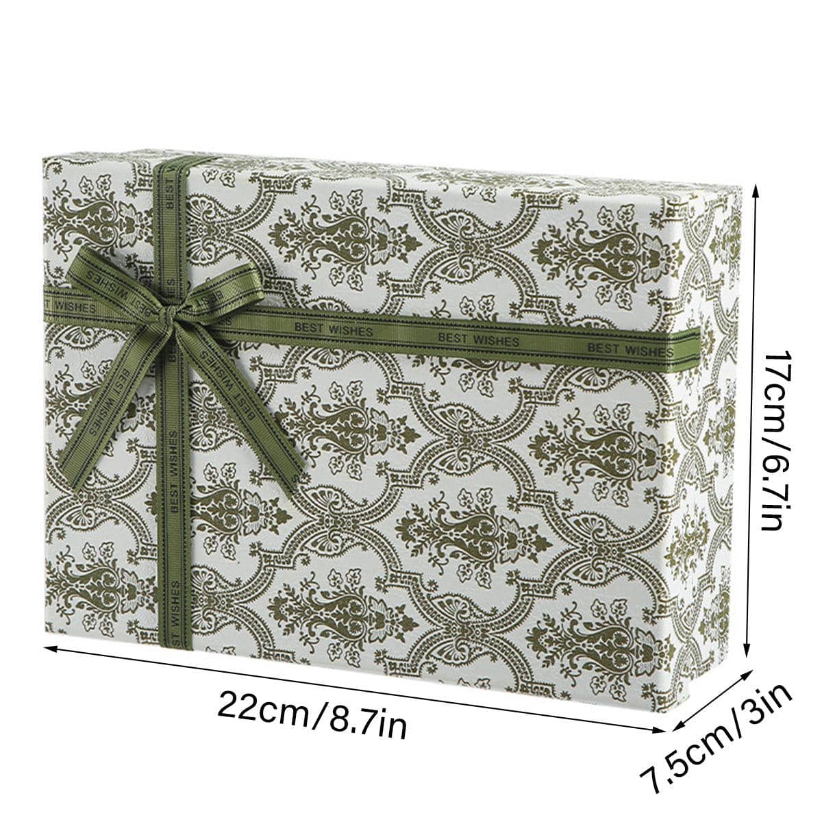 Green and White Vintage Gift Boxes for Birthdays and Weddings, Pack of 10 - 16 x 10 cm - view 4