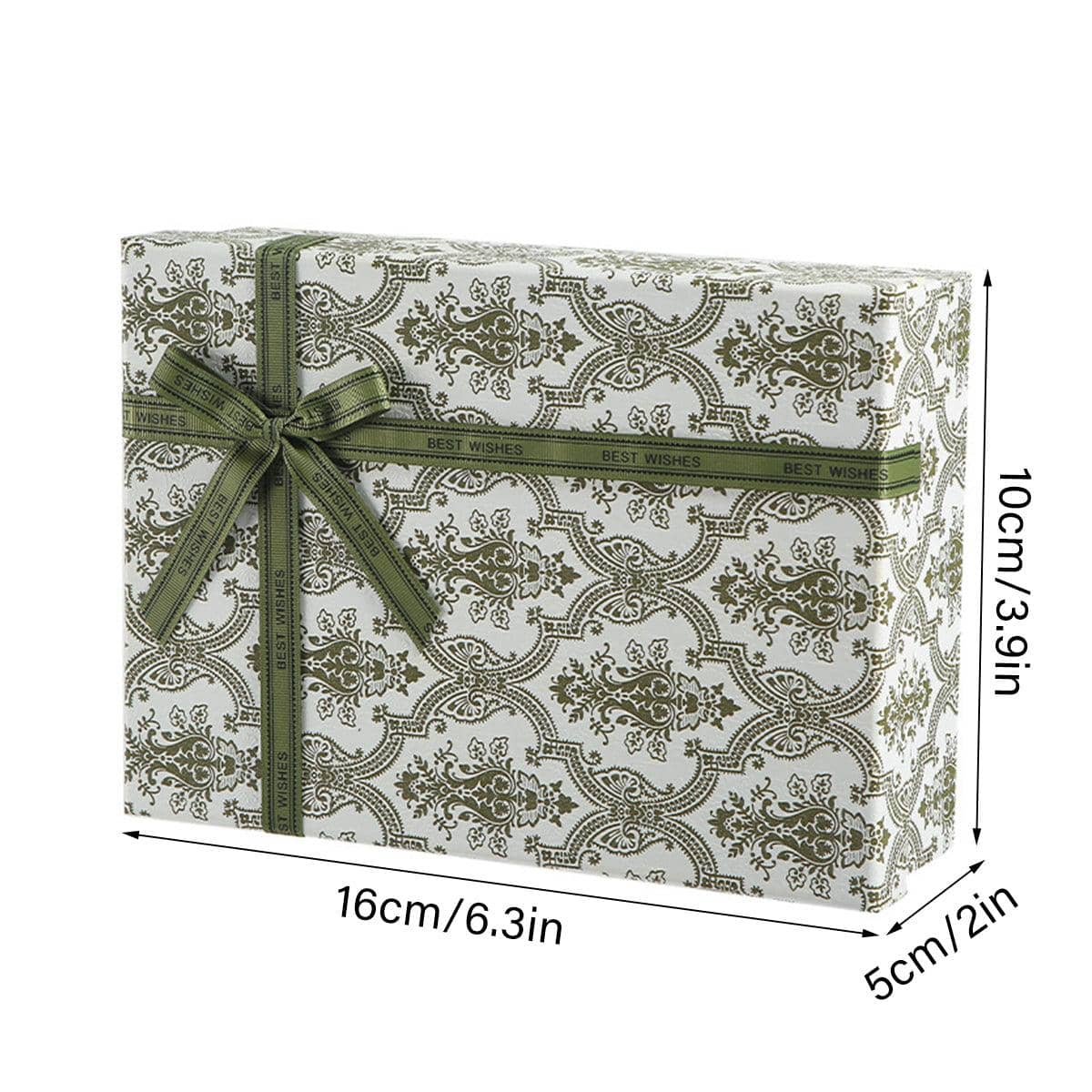 Green and White Vintage Gift Boxes for Birthdays and Weddings, Pack of 10 - 16 x 10 cm - view 5