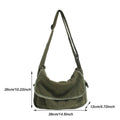 Green Canvas Messenger Shoulder Bag for Men and Women, Casual Work and Travel - view 4
