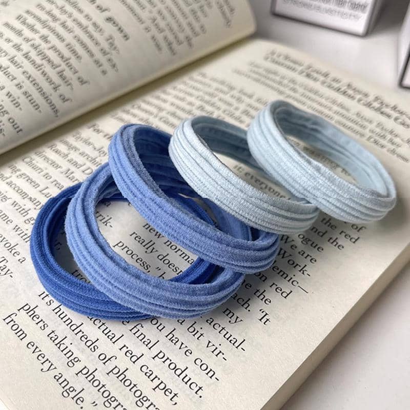 Green Gradient Hair Ties Elastic Ponytail Holders - 5 Pack - view 5