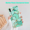 Green Marble Shockproof Silicone Phone Case - For iPhone 13 Pro - view 2
