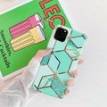 Green Marble Shockproof Silicone Phone Case - For iPhone 14 Plus - view 5