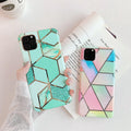 Green Marble Shockproof Silicone Phone Case - For iPhone 14 Plus - view 6