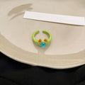 Green Monster Eye Open Ring with Blue Eye - view 5