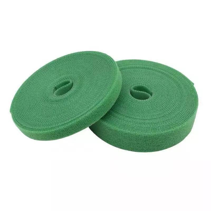 Green Nylon Garden Plant Ties Hook and Loop Tape 1 cm x 2 m, 3 Rolls - view 2