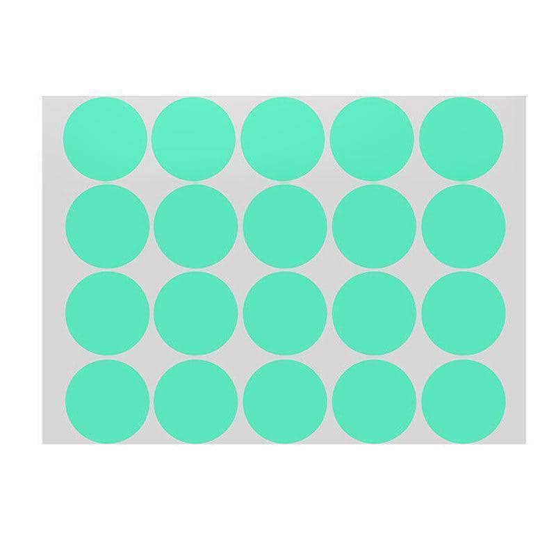 Green Round Sticker Dots Adhesive Labels - 100mm, 10 Dots