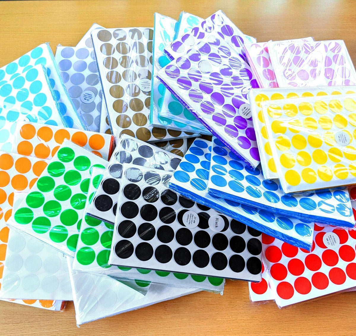 Green Round Sticker Dots Adhesive Labels - 8mm, 260 dots - view 11