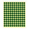 Green Sticker Dots Adhesive Round Labels - 13mm, 132 Dots per Sheet, 1 Sheet