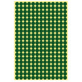 Green Sticker Dots Adhesive Round Labels - 8mm, 260 Dots per Sheet, 1 Sheet