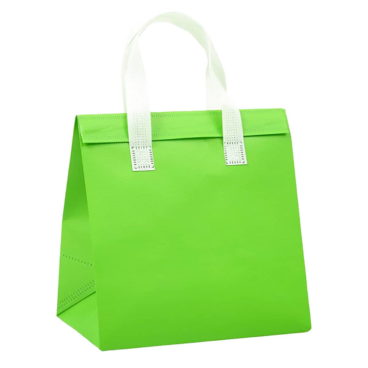 Green Takeaway Packaging Bags with Handles, Pack of 50 - Large (17 x 26 x 26 cm)