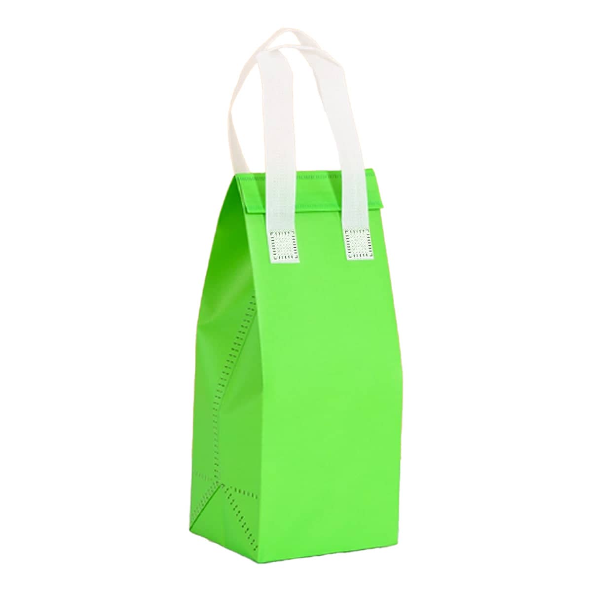 Green Takeaway Packaging Bags with Handles, Pack of 50 - Medium (10 x 12 x 27 cm)