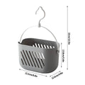 Grey Bathroom Hanging Basket for Shower Gel and Shampoo, Suspended Sink Storage - view 3