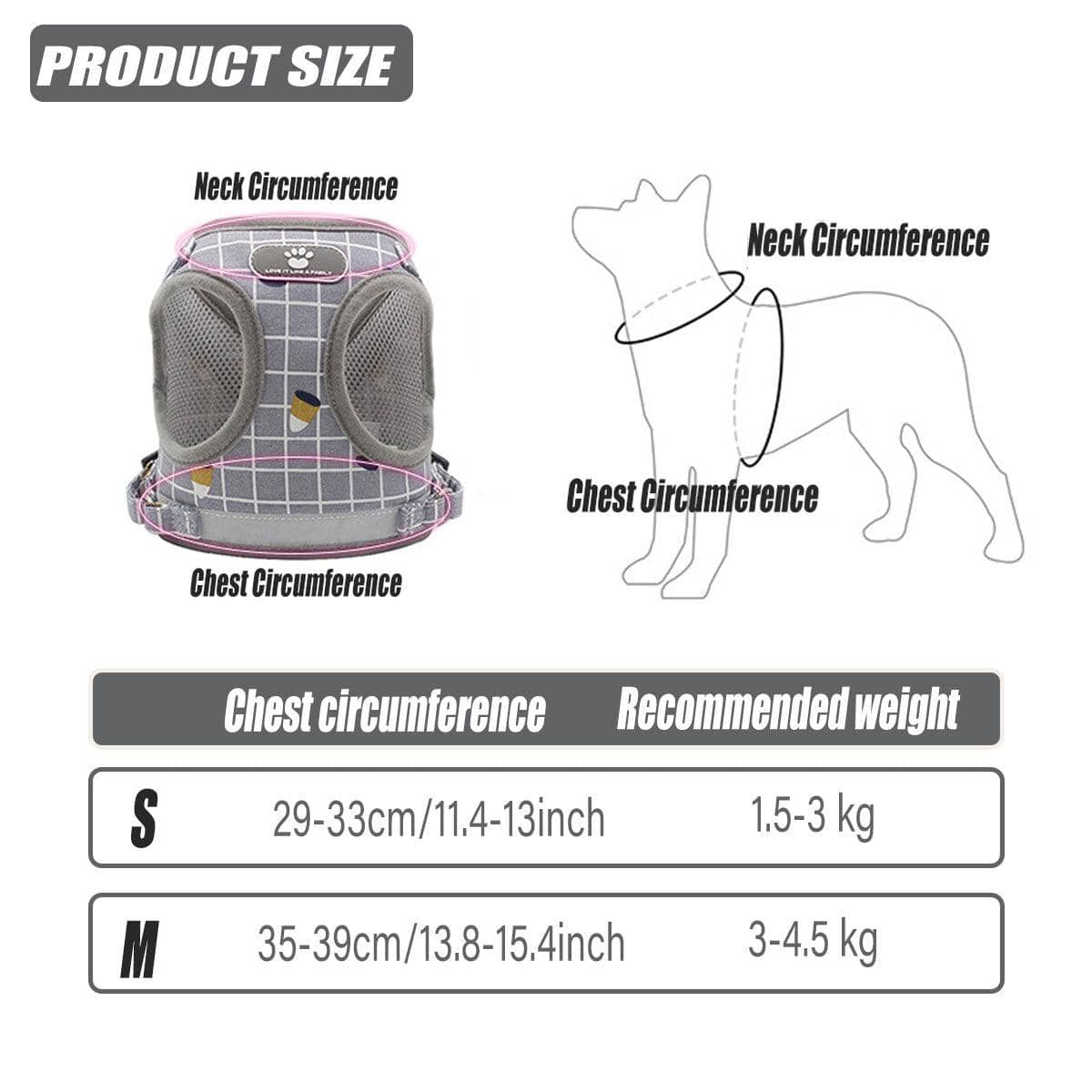 Grey Kitten and Small Dog Walking Harness with Lead, Mesh Vest - Small - view 3
