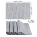 Grey PVC Braided Placemats, Pack of 4, Heat Insulation Non-Slip Mats - view 3
