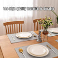 Grey PVC Braided Placemats, Pack of 4, Heat Insulation Non-Slip Mats - view 4