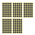 Grey Round Sticker Dots Adhesive Labels - 25mm, 40 Dots, 5 Sheets