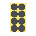 Grey Round Sticker Dots Adhesive Labels - 50mm, 8 Dots, 1 Sheet