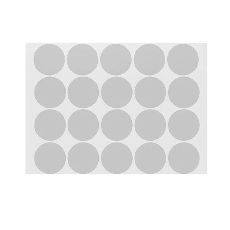 Grey Sticker Dots Round Adhesive Paper Labels - 25mm, 600 Dots