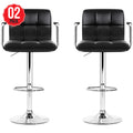 Artiss Black Gaslift Swivel Barstool with Arm Rests 2 Pack - SuperSaverAU - view 1