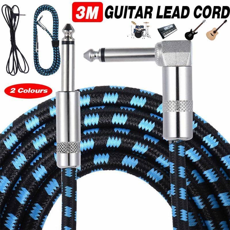 Guitar Amp Cable, 3 m, 6.35 mm Mono Jack - Black PVC - view 2