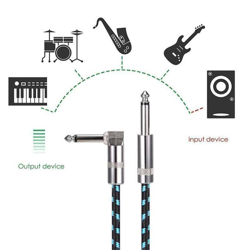 Guitar Amp Cable, 3 m, 6.35 mm Mono Jack - Black PVC - view 5