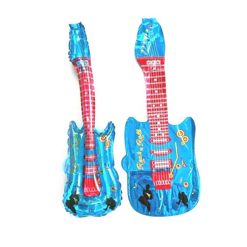 Guitar Foil Balloon for Rock and Roll Music Party Decoration, 29 x 85 cm - Blue