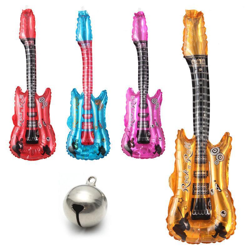 Guitar Foil Balloon for Rock and Roll Music Party Decoration, 29 x 85 cm - Blue - view 3
