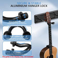 Guitar Wall Stand for 5 Guitars with Adjustable Aluminium Alloy Rail and Hangers, Black - view 3