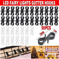 Gutter Hooks for LED Fairy Lights, Pack of 50 - Black - view 2