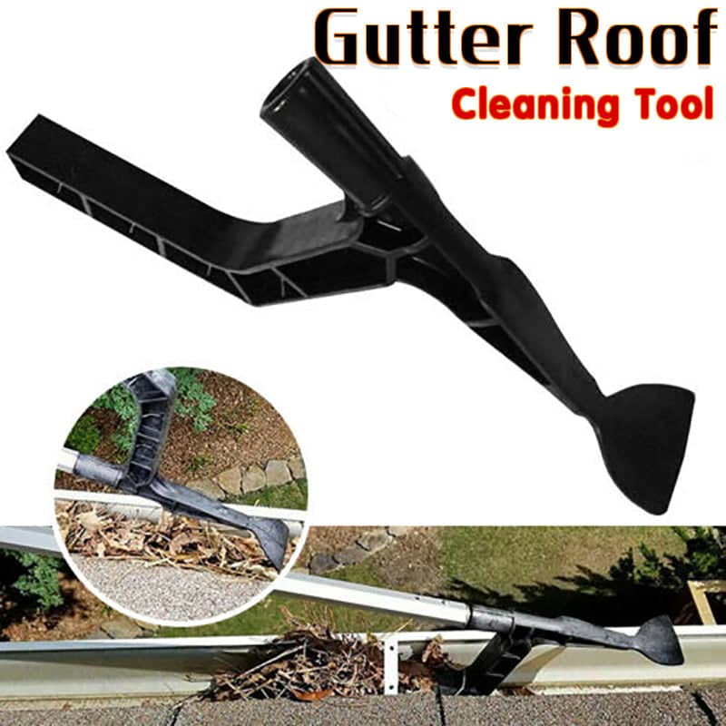 Gutter Roof Cleaning Tool with Hook for Leaves and Debris
