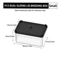 H12 Small Dual Sliding Lid Acrylic Reptile Breeding Box 19 x 11.5 cm - view 3