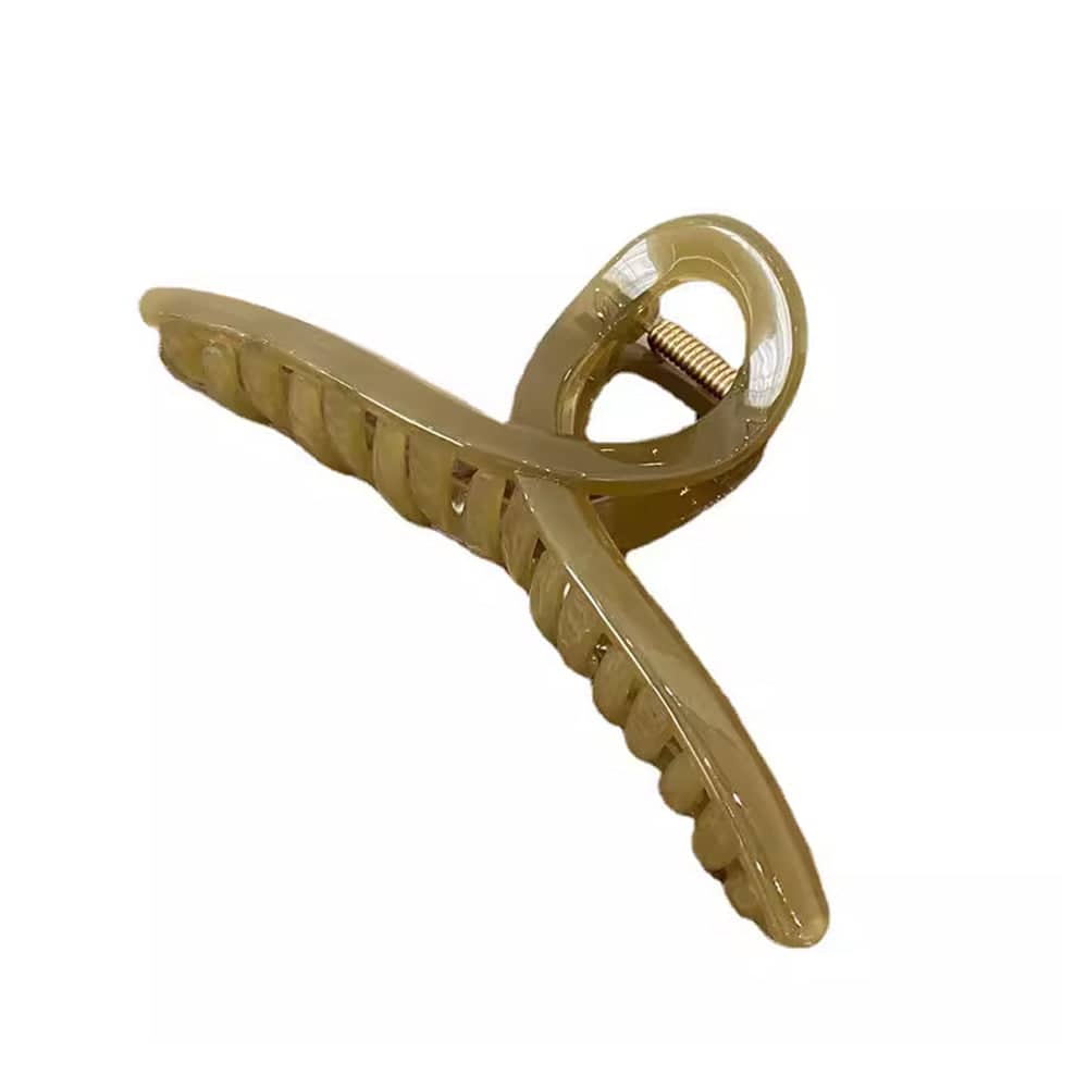 Hair Claw Clip Geometric Korean Style - Green