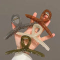 Hair Claw Clip Geometric Korean Style - Green - view 5