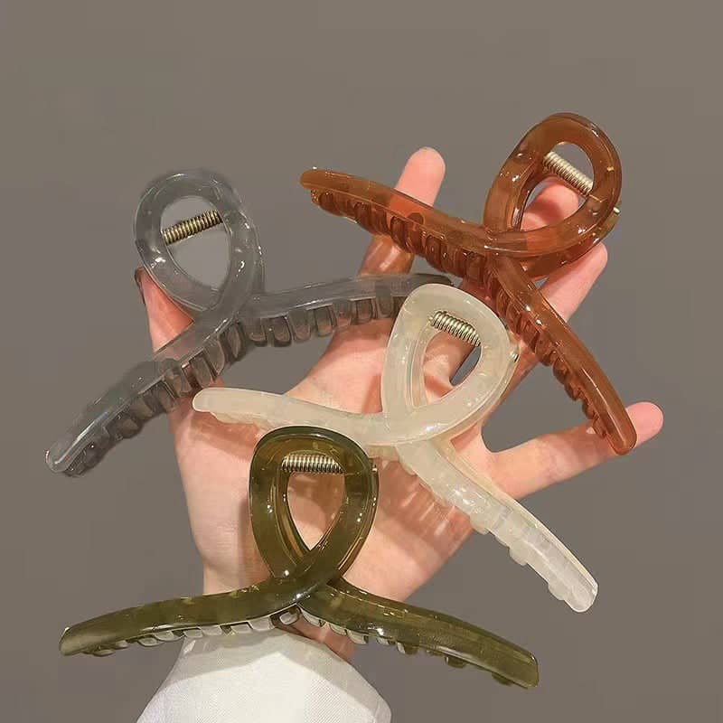 Hair Claw Clip Geometric Korean Style - Green - view 5