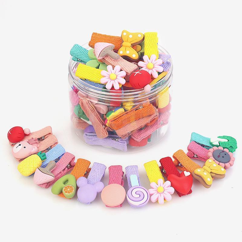 Hair Clips Set, Pack of 26 - Heart, without Bottle