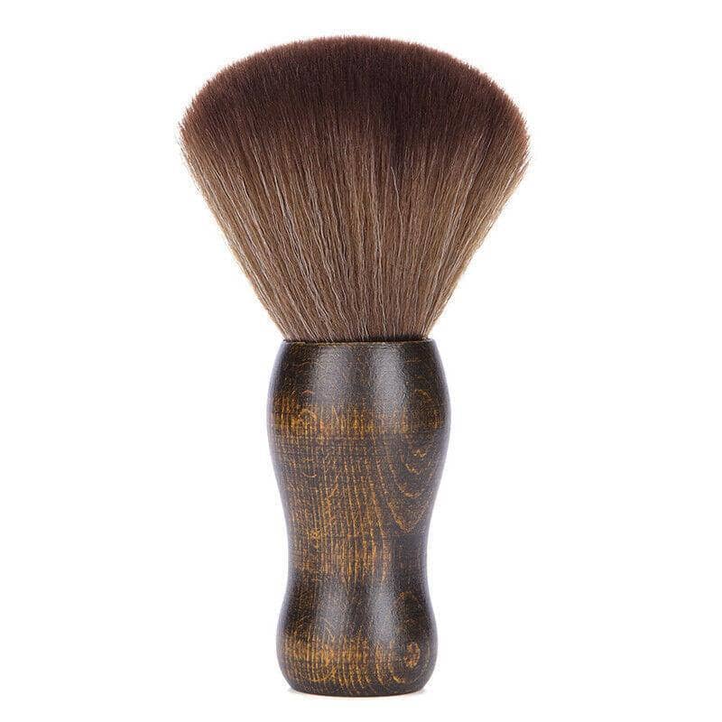 Hair Cutting Neck Duster Brush for Barbers and Salons, Wooden Handle - Brown - view 2