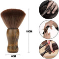 Hair Cutting Neck Duster Brush for Barbers and Salons, Wooden Handle - Brown - view 3