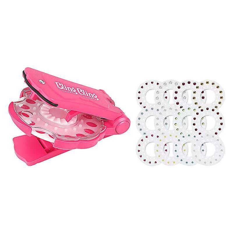 Hair Gem Sparkle Stapler Kit with 12 Gems - Pink
