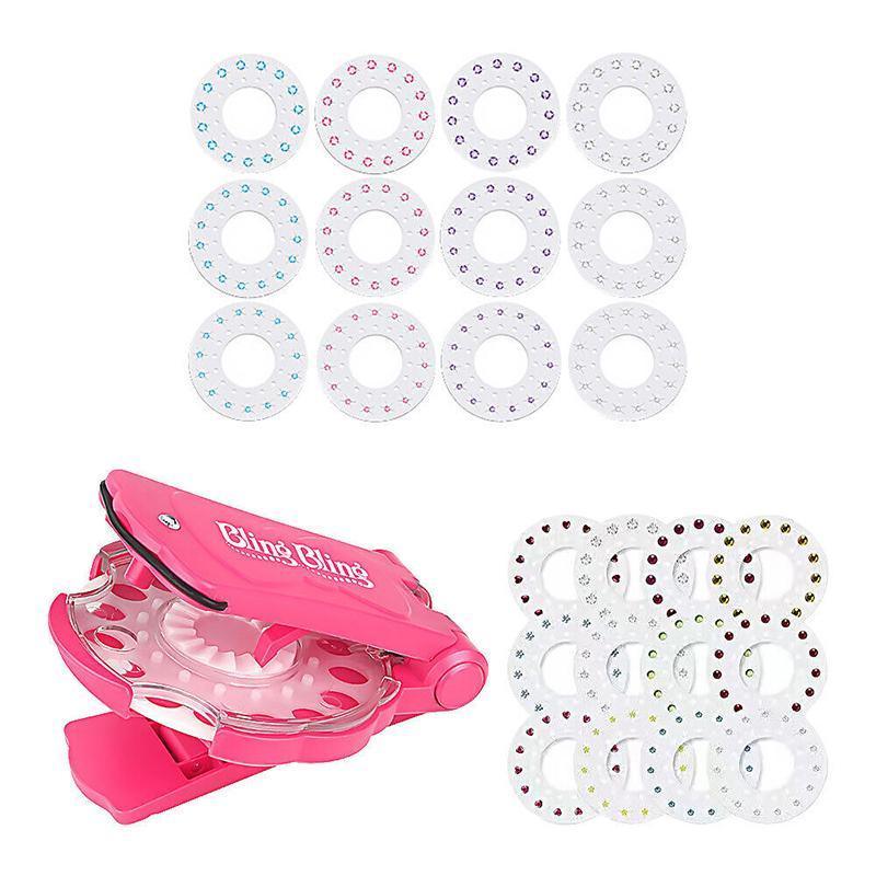 Hair Gem Sparkle Stapler Kit with 12 Gems - Pink - view 3