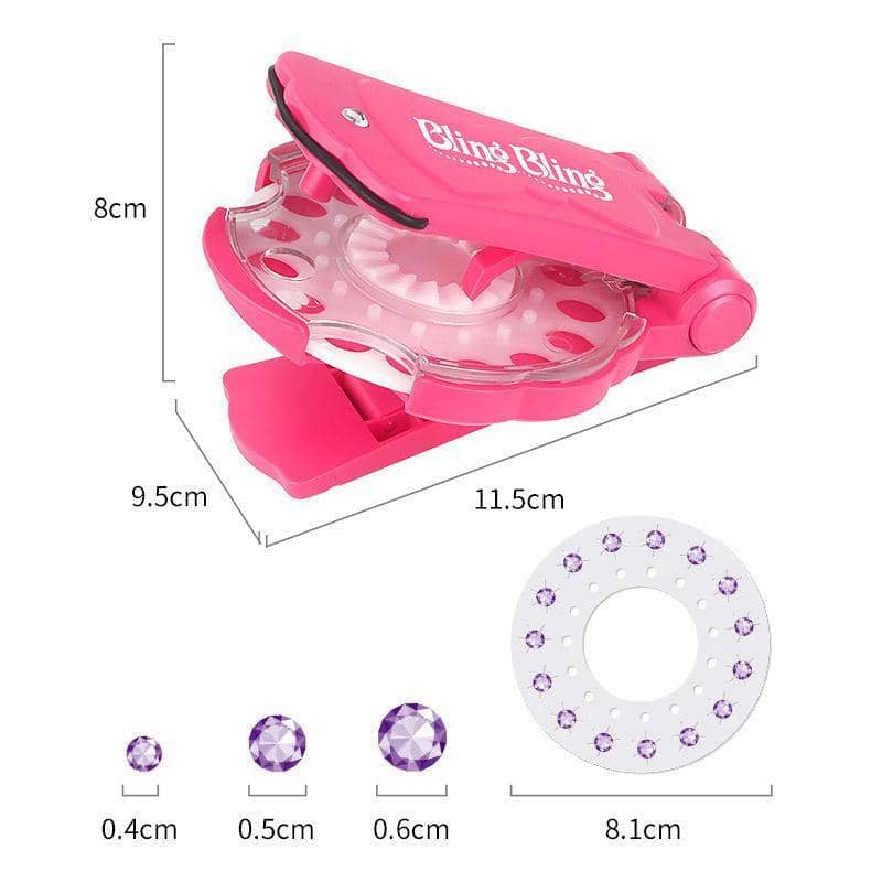 Hair Gem Stapler Kit for Girls - Diamond Sticker, Pack of 12 - view 5