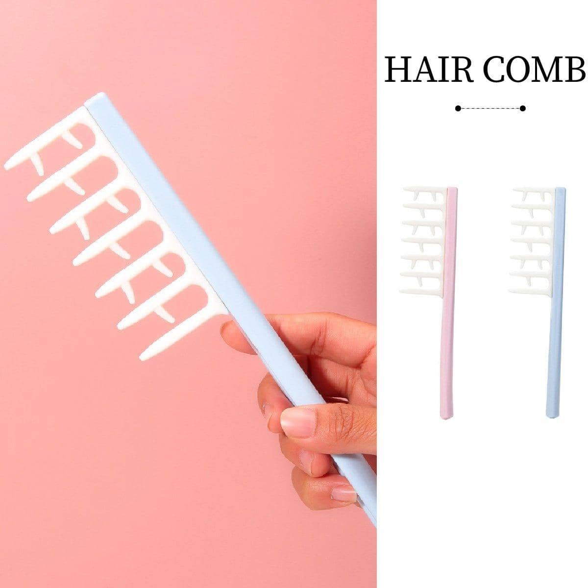 Hair Root Fluffy Comb, Wide Tooth Styling Comb for Volume - Light Blue - view 5