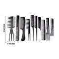 Hair Styling Cutting Comb Set Plastic Pointed Tail Comb with Steel Needle, Pack of 10 - view 4