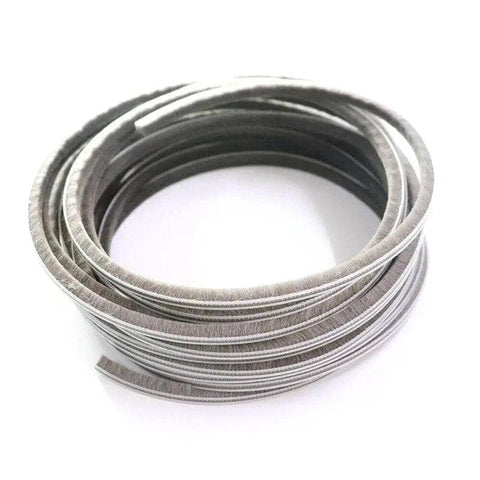 Hairy Seal Brush Strip for Door and Window Draught Excluder, 7 x 6 mm, 10 m Roll