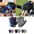Half Finger Cycling Bike Gloves Unisex Anti Slip Padded - Black and Grey, XL (9-10 cm) - view 5