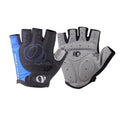 Half Finger Cycling Gloves, Anti-Slip Padded - Blue and Black, Medium (Palm Width 8 to 9 cm)