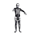 Halloween Cosplay Skeleton Jumpsuit Costume, Black and White Print - 110cm
