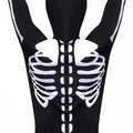 Halloween Cosplay Skeleton Jumpsuit Costume, Black and White Print - 110cm - view 4