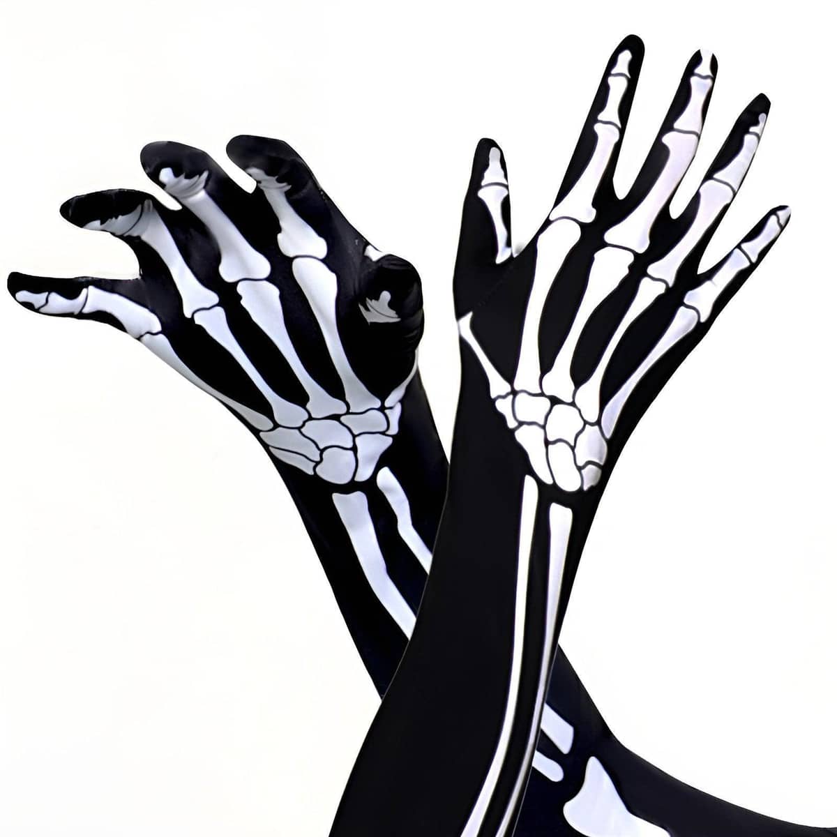 Halloween Cosplay Skeleton Jumpsuit Costume, Black and White Print - 140cm - view 5