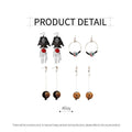 Halloween Earrings - Black Pumpkin Long Drop - view 4